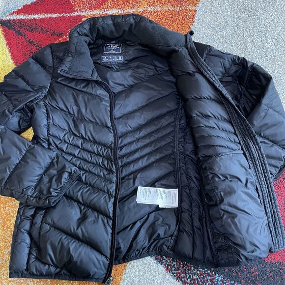 Abercrombie Fitch Jacket Womens XS Black Down Insulated Puffer Nylon Packable - Picture 2 of 4
